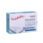 Лейкопластырь стерильный, Докапласт р. 6смх10cм 25 шт антимикробный на нетканой основе с мирамистином