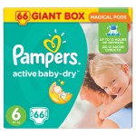 Подгузники, Pampers (Памперс) 15+ кг р. 6 66 шт актив беби драй экстра лардж