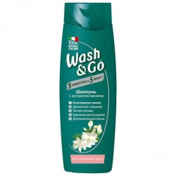 Шампунь, Wash&Go (Вош энд Гоу) 400 мл с экстрактом жасмина для нормальных волос