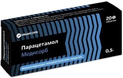 Парацетамол Медисорб табл. 0.5 г 20 шт.