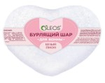 Бурлящий шар для ванн, Oleos (Олеос) 125 г белый пион сердце