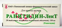 Ранитидин-ЛекТ, таблетки покрытые пленочной оболочкой 150 мг 20 шт