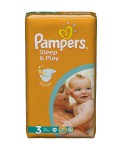 Подгузники, Pampers (Памперс) 4-9 кг р. 3 58 шт слип энд плей миди ромашка