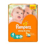 Подгузники, Pampers (Памперс) 7-14 кг р. 4 №86 слип энд плей макси